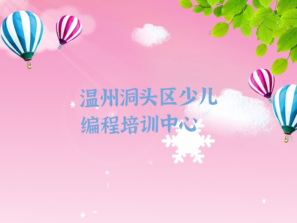 温州洞头区少儿编程培训中心