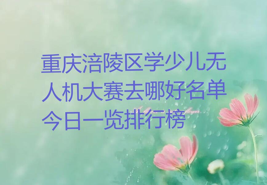 十大重庆涪陵区学少儿无人机大赛去哪好名单今日一览排行榜排行榜