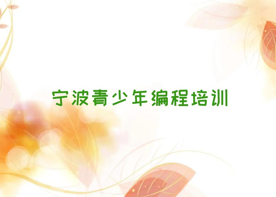 宁波奉化区少儿编程培训