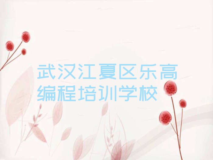 武汉江夏区乐高编程培训学校