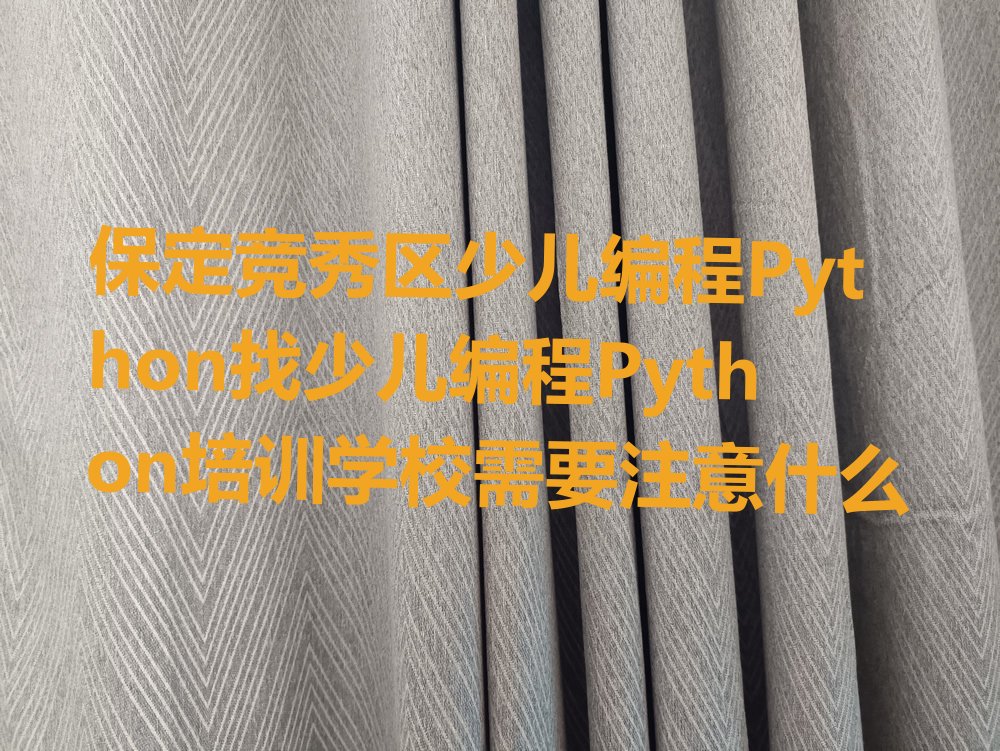 保定竞秀区东风街道少儿编程Python培训学校