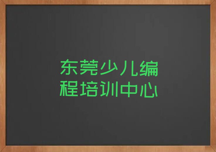 东莞少儿编程培训中心