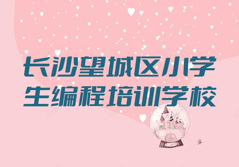 长沙望城区小学生编程培训学校