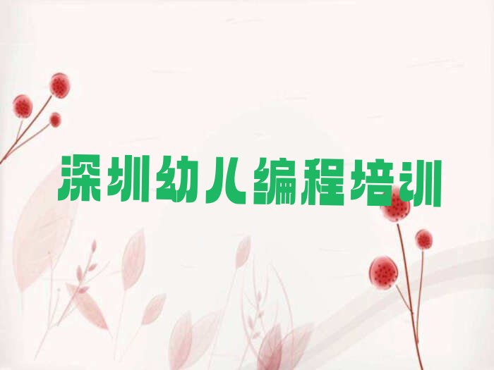 十大幼儿编程深圳梅沙街道附近幼儿编程培训班名单排行榜一览排行榜
