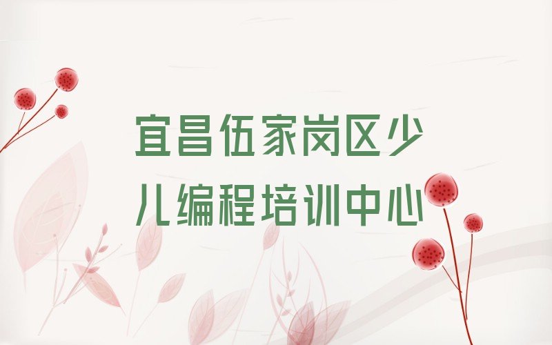 宜昌伍家岗区少儿编程培训中心