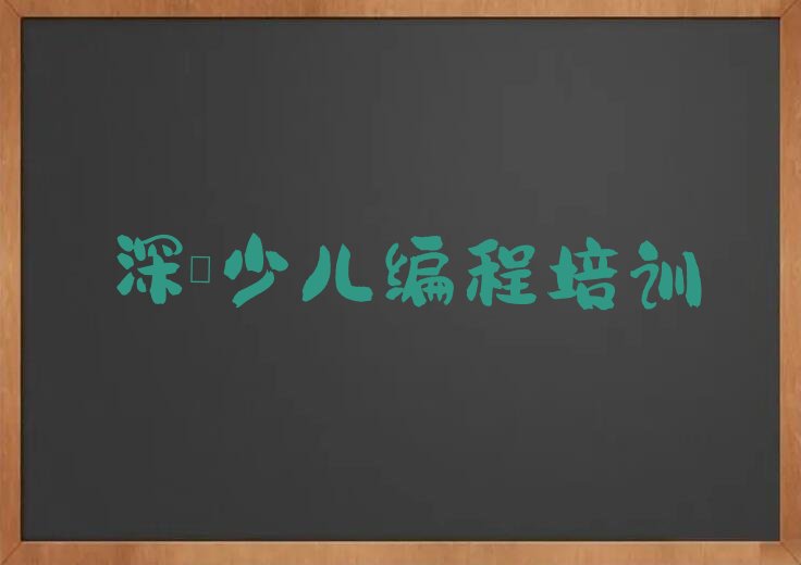 深圳盐田区少儿编程培训