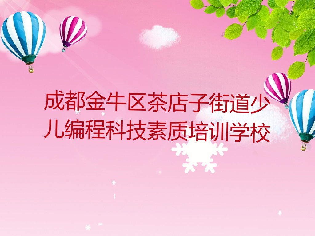成都金牛区茶店子街道少儿编程科技素质培训学校