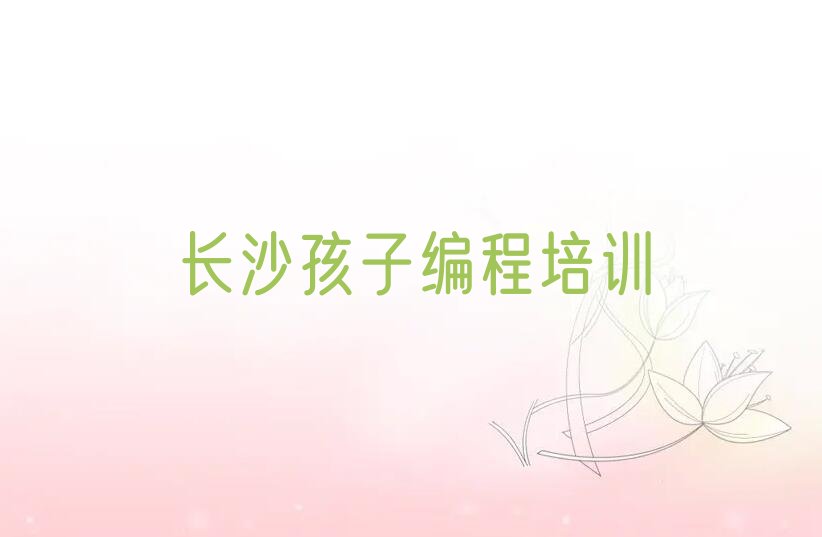 长沙雨花区孩子编程培训学校