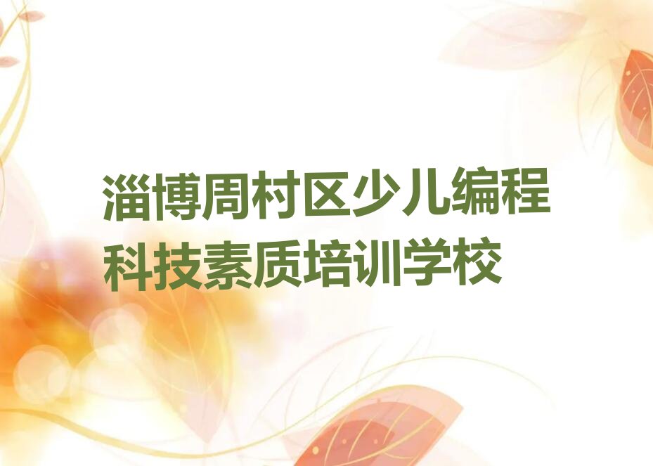 淄博周村区少儿编程科技素质培训学校