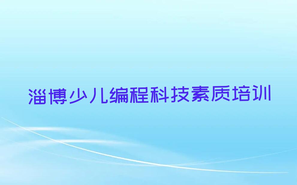 少儿编程科技素质
