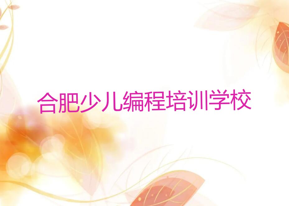 十大合肥庐阳区学scratch的正规学校推荐排名名单一览表排行榜