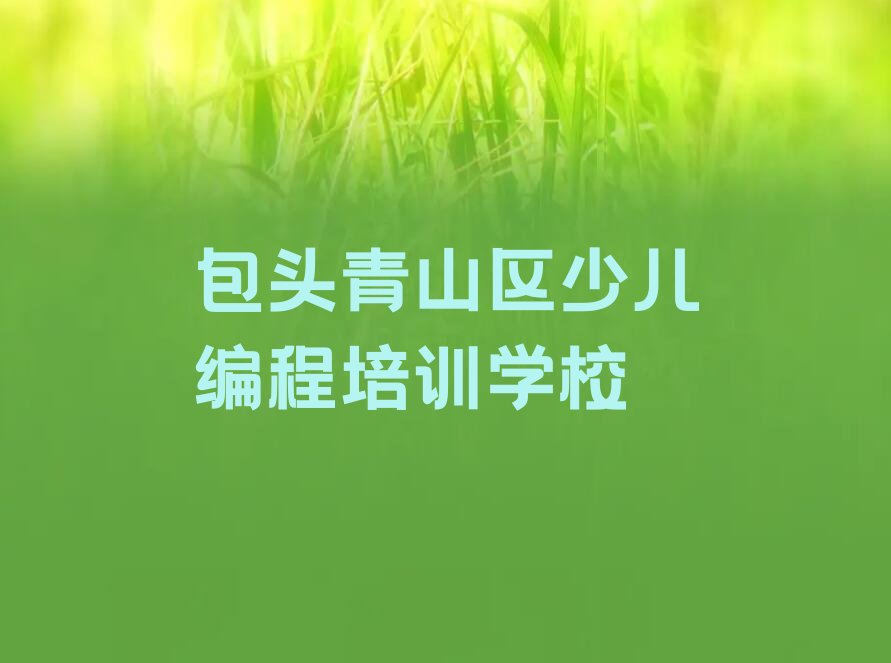 包头青山区少儿编程培训学校