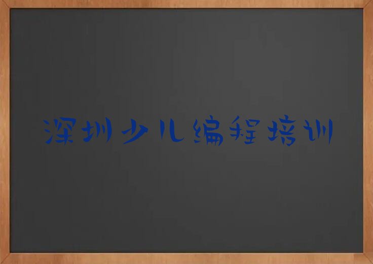 深圳宝安区小儿编程培训学校