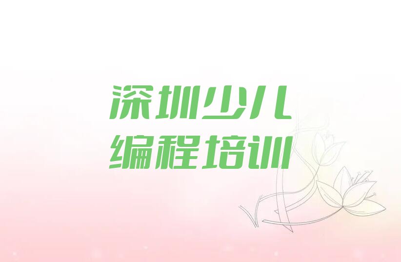 深圳坪山区坑梓街道少儿编程培训学校