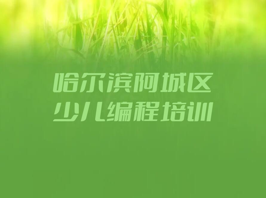 哈尔滨阿城区少儿编程培训