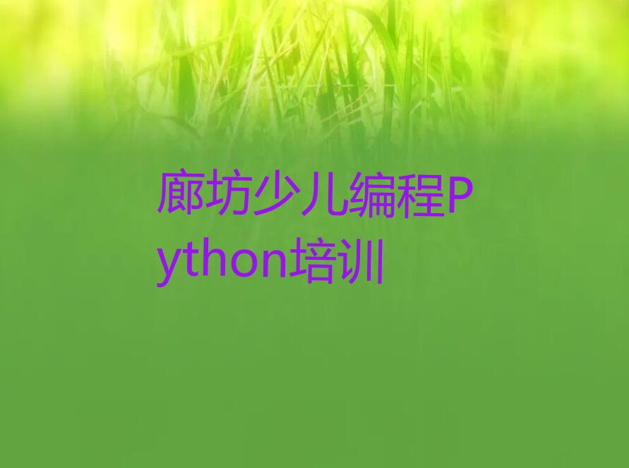 廊坊少儿编程培训学校