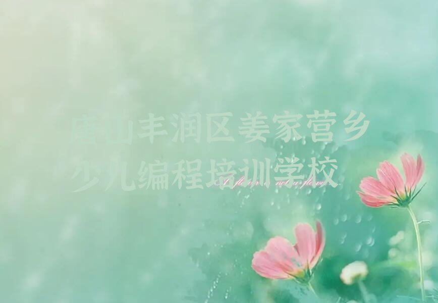 唐山丰润区姜家营乡少儿编程培训学校