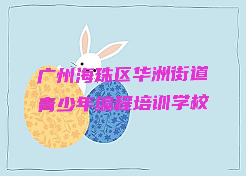 广州海珠区华洲街道青少年编程培训学校