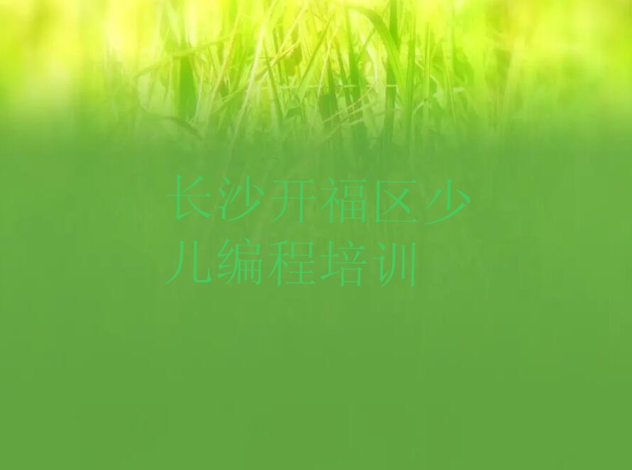 长沙开福区少儿编程培训