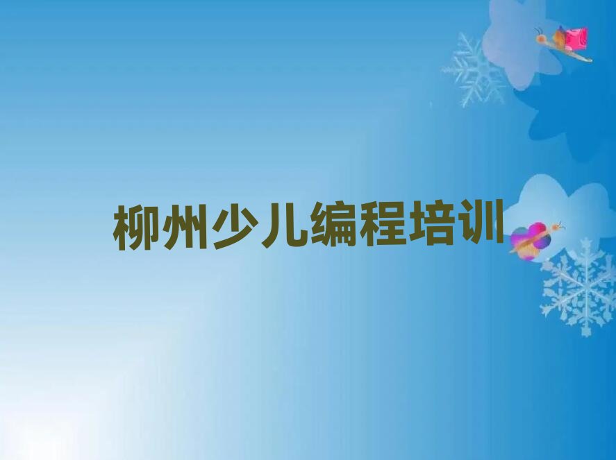 柳州鱼峰区少儿编程培训中心