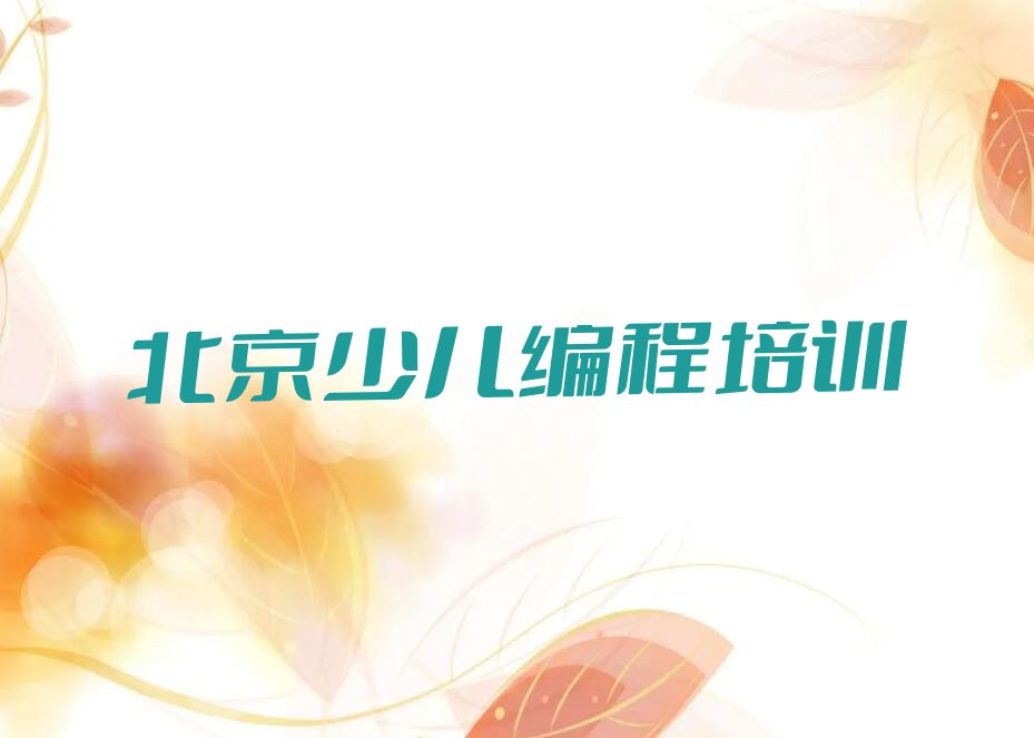 北京少儿编程培训中心