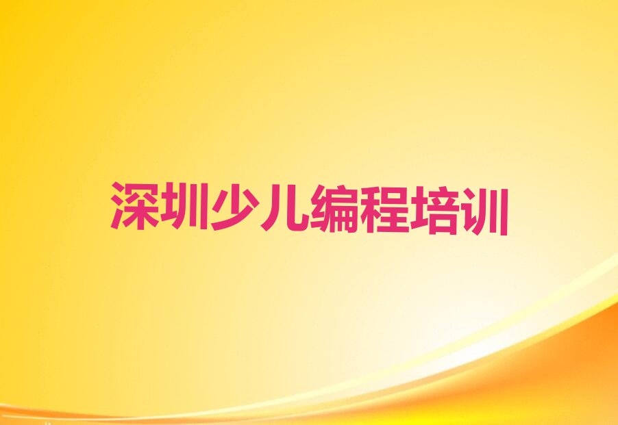 深圳盐田区少儿编程培训中心