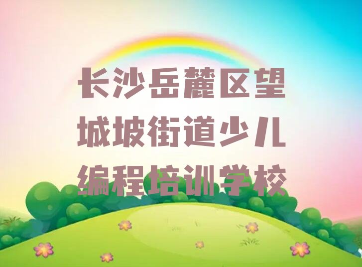 长沙岳麓区望城坡街道少儿编程培训学校