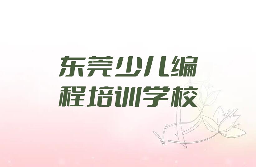 东莞少儿编程培训学校
