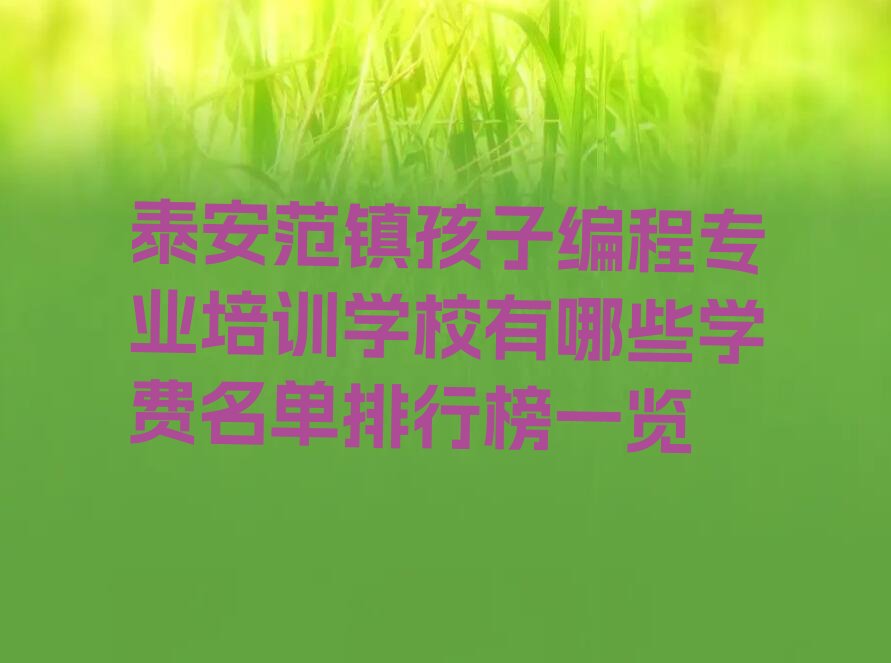 泰安岱岳区少儿编程培训学校