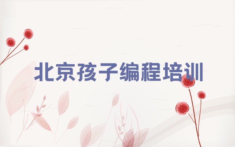 北京丰台区和义街道少儿编程培训学校