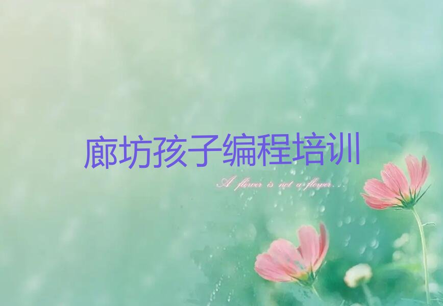 廊坊孩子编程培训学校