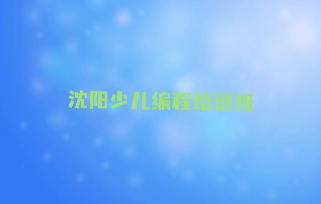 沈阳少儿编程培训班
