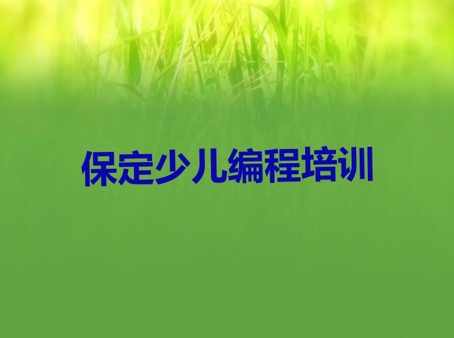 保定少儿编程培训班