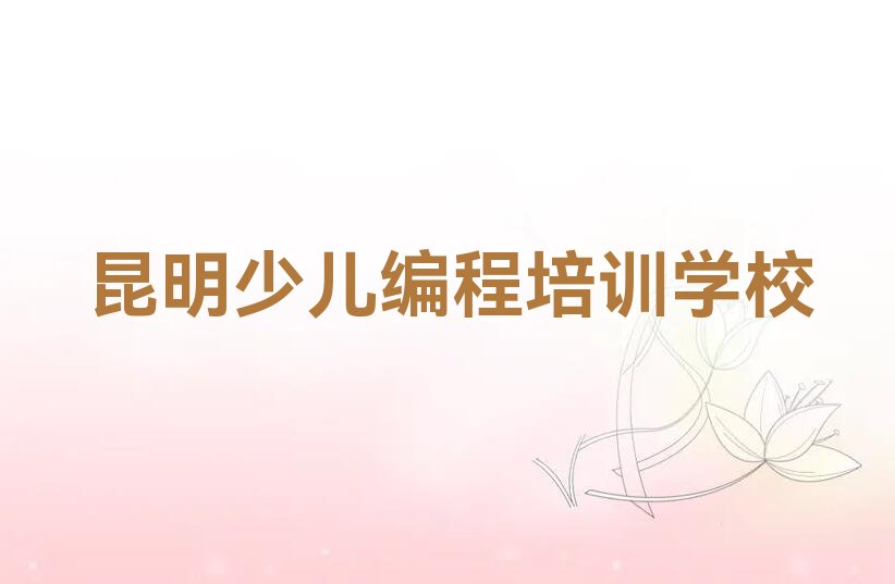 十大昆明盘龙区Python编程人工智能培训学校时间安排排行榜