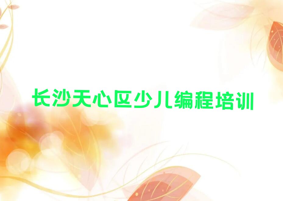 长沙天心区少儿编程培训