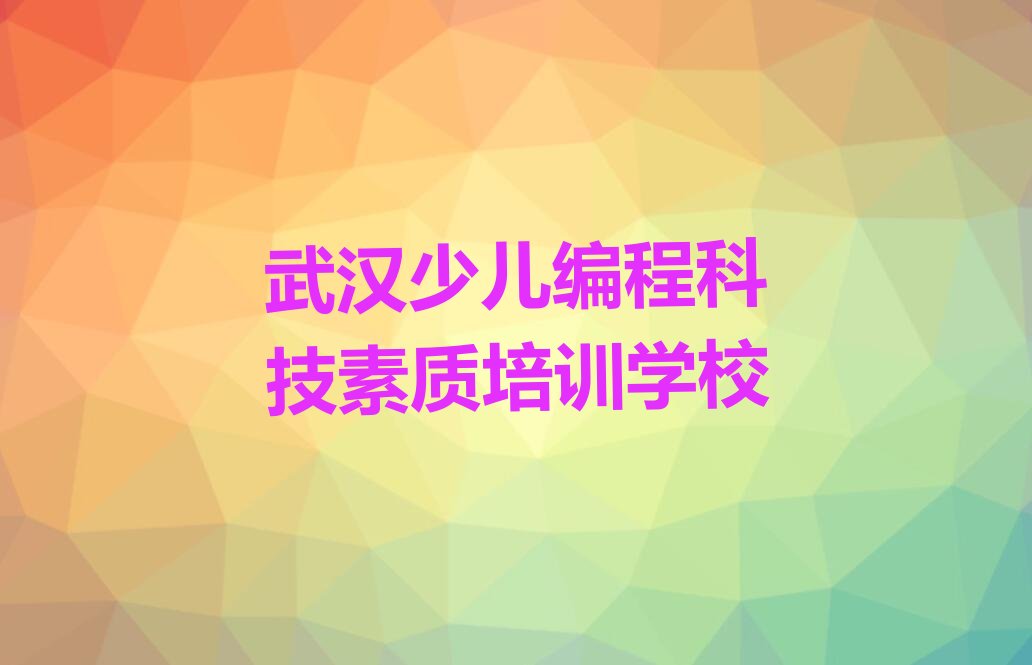 十大武汉新洲区哪里有好的少儿编程科技素质培训班排行榜