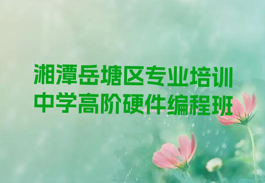 十大湘潭岳塘区专业培训中学高阶硬件编程班排行榜