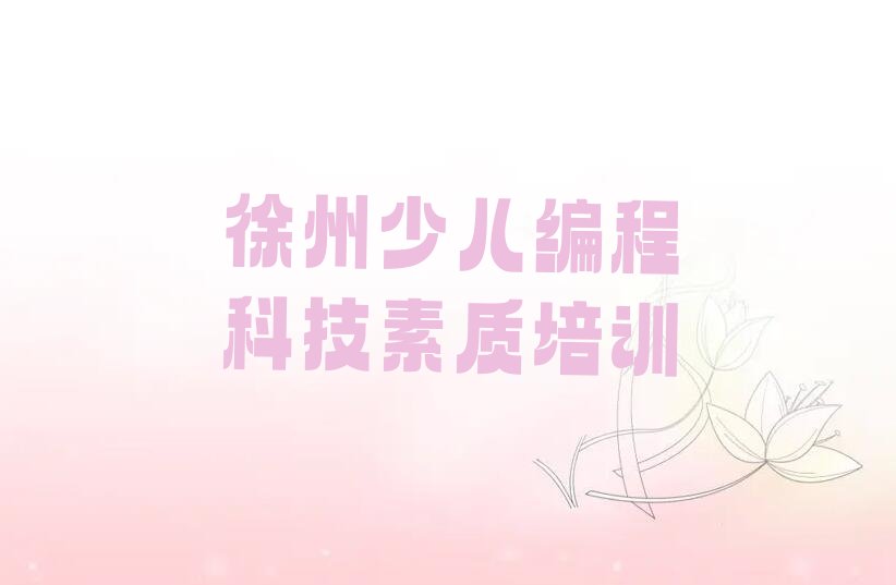 徐州铜山区少儿编程培训班