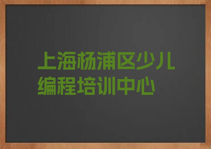 上海杨浦区少儿编程培训中心