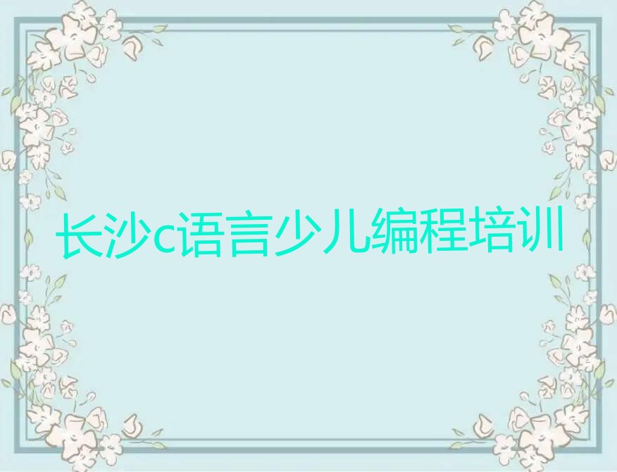 长沙天心区城南路c语言少儿编程培训学校