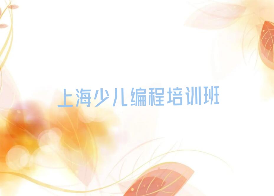 上海少儿编程培训班