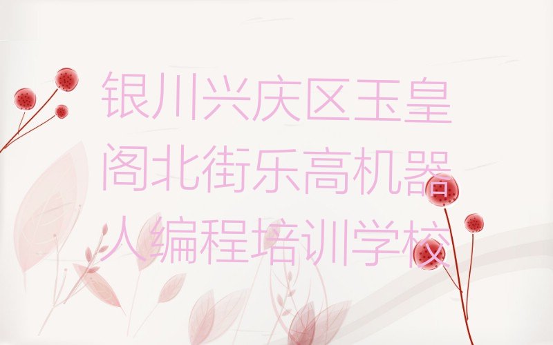 银川兴庆区玉皇阁北街乐高机器人编程培训学校