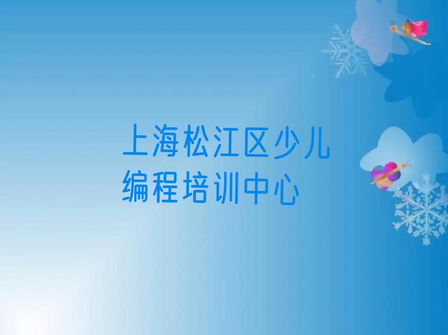 上海松江区少儿编程培训中心