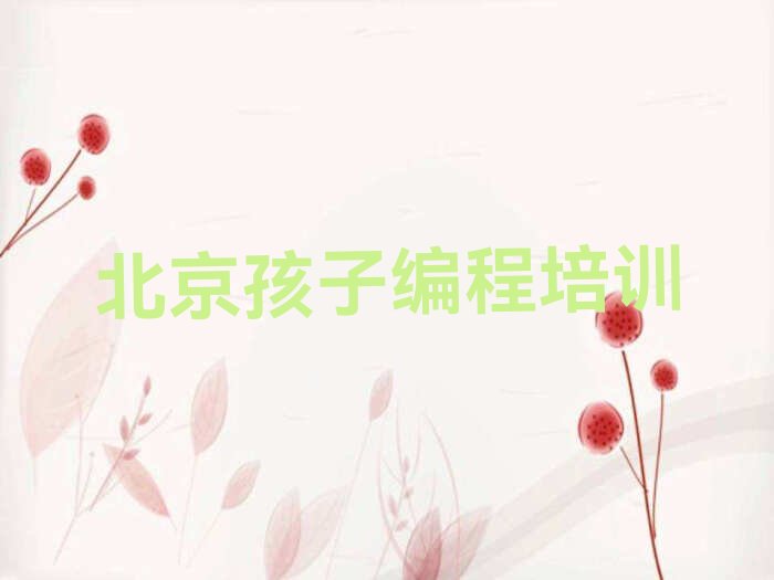 北京少儿编程培训中心