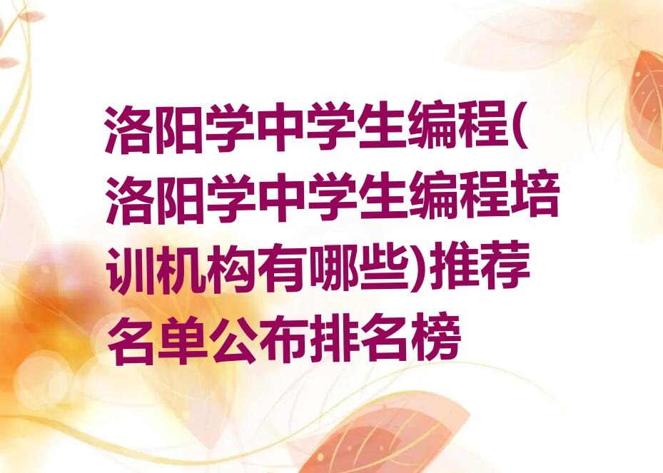 中学生编程