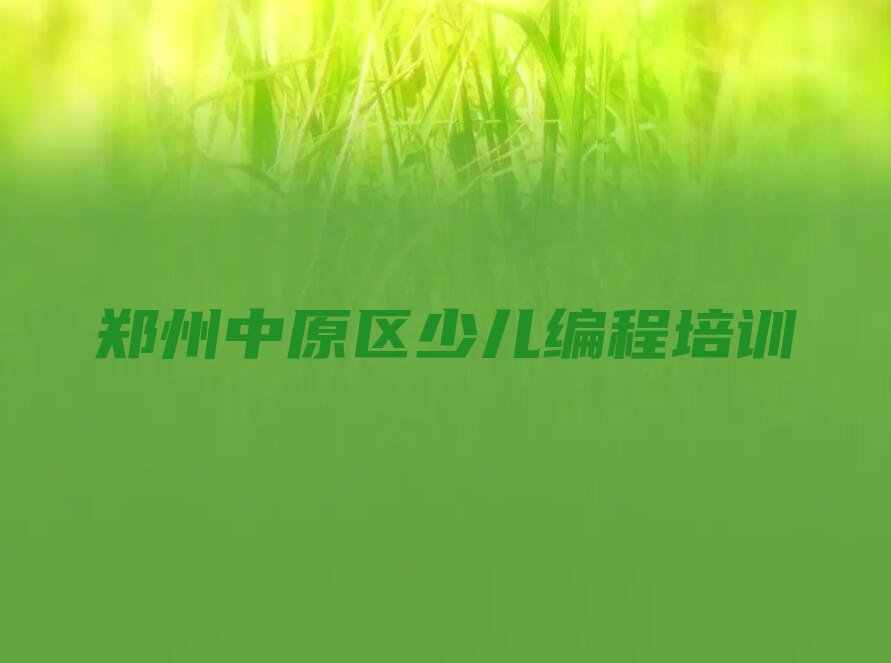 郑州中原区少儿编程培训