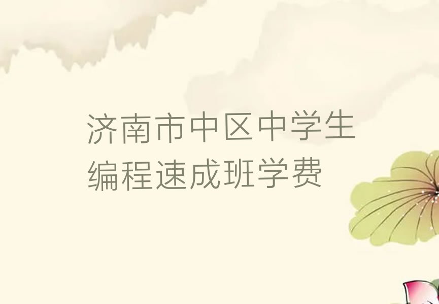 济南市中区魏家庄街道中学生编程培训学校