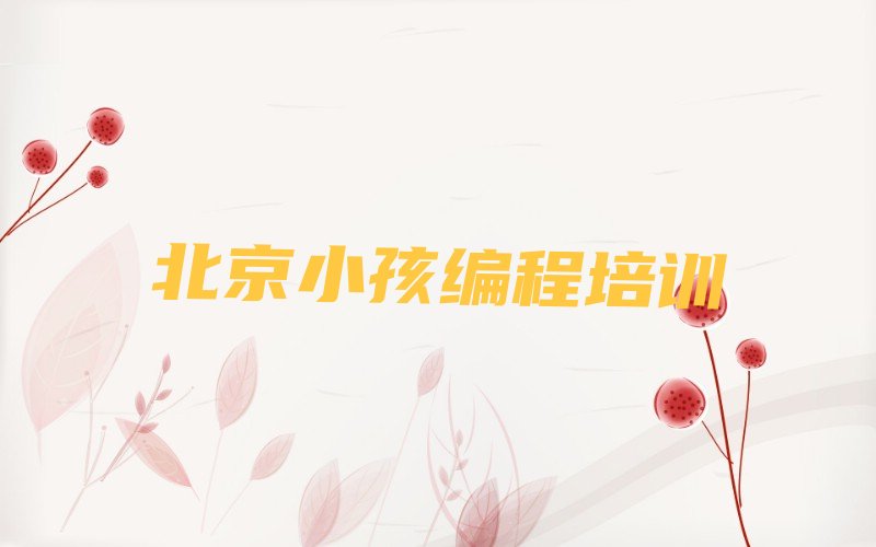 十大北京丰台区小孩编程一般学多久排行榜