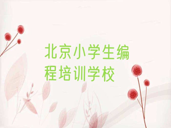 十大2025年北京海淀区小学生编程培训辅导班有哪些 实力强的教育机构推荐今日公布一览表排行榜