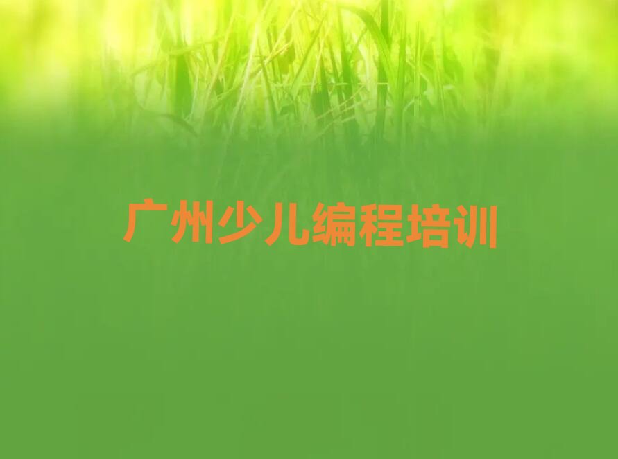 广州少儿编程培训中心
